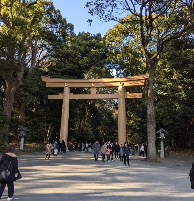 Torii Gate at Meiji Jingu Shrine Tokyo
