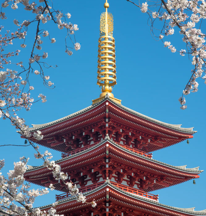 five story pagoda at Senso-ji temple