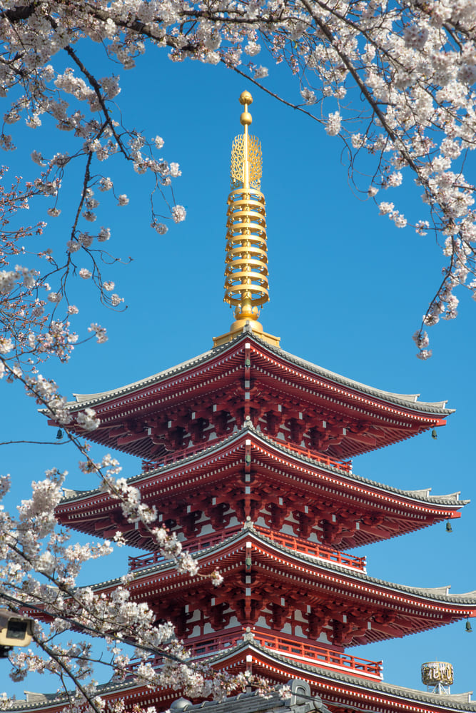 five story pagoda at Senso-ji temple