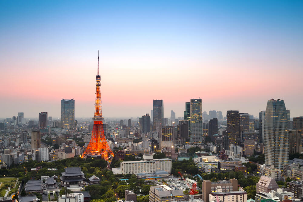 Tokyo Vibes, a view of Tokyo city at sunset